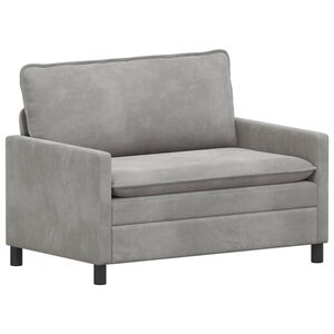 vidaXL Sof&aacute; Gris Claro 126 x 81 x 87,5 cm Terciopelo