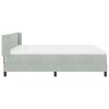 vidaXL Cama tipo Box Spring Gris Claro 200 x 180 cm Terciopelo