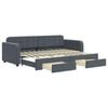 vidaXL Sof&aacute; cama nido con cajones terciopelo gris oscuro 80x200 cm