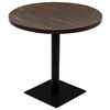 vidaXL Mesa de bar bistr&oacute; MDF y acero redonda fresno oscuro 80x75 cm