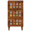 vidaXL Aparador con caj&oacute;n Nogal 40 x 33 x 75 cm Madera de mango maciza