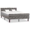 vidaXL Estructura de cama sin colch&oacute;n terciopelo gris 120x200 cm