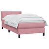 vidaXL Cama box spring con colch&oacute;n terciopelo rosa 80x210 cm