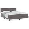 vidaXL Cama tipo Box Spring Gris 180 x 200 cm Cuero sint&eacute;tico