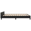 vidaXL Estructura de cama con cabecero sin colch&oacute;n negro 140x190 cm