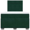 vidaXL Cama box spring con colch&oacute;n terciopelo verde oscuro 120x190 cm
