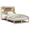 vidaXL Cama con estanter&iacute;a sin colch&oacute;n madera maciza de pino 135x190cm