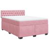 vidaXL Cama box spring con colch&oacute;n terciopelo rosa 140x200 cm