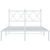 vidaXL Estructura cama sin colch&oacute;n con cabecero metal blanco 120x200cm