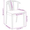 vidaXL Silla de comedor 2 pcs y marr&oacute;n Madera de caucho s&oacute;lida