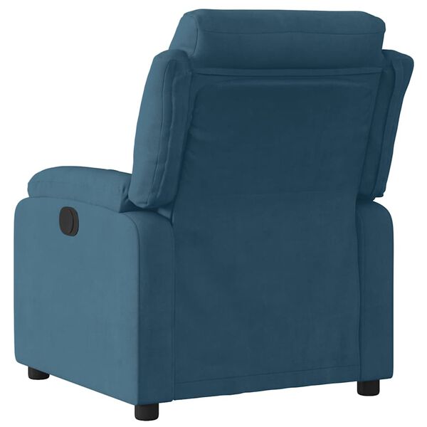 vidaXL Sill&oacute;n reclinable de terciopelo azul