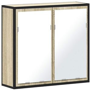 vidaXL Armario de ba&ntilde;o con espejo de roble Sonoma 65x20x60 cm Madera de ingenier&iacute;a