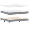 vidaXL Cama tipo Box Spring con coj&iacute;n Gris Claro 200 x 200 cm tela