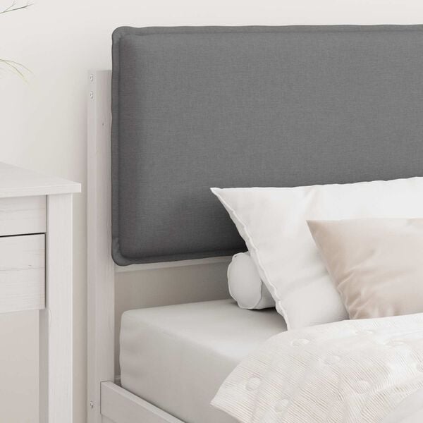 vidaXL Estructura de Cama con Cabecera Tapizada Gris Claro