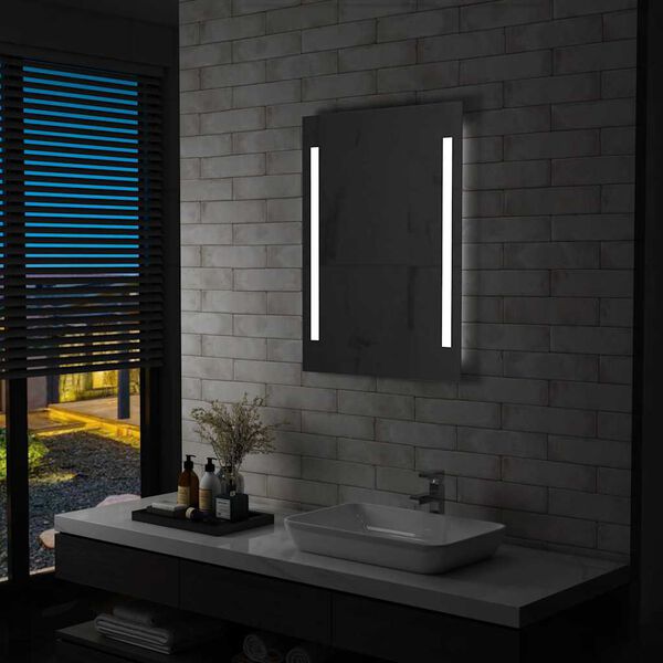 vidaXL Espejo de pared de ba&ntilde;o con LED 60x80 cm