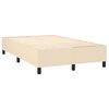 vidaXL Cama box spring con colch&oacute;n tela color crema 120x200 cm