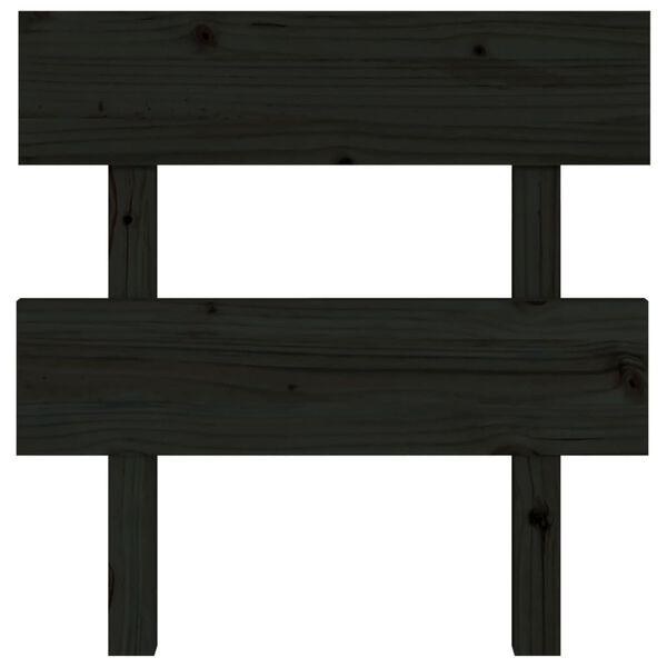 vidaXL Cabecero de cama madera maciza de pino negro 93,5x3x81 cm
