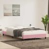 vidaXL Estructura de cama sin colch&oacute;n terciopelo rosa 120x220 cm