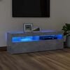 vidaXL Mueble de TV con luces LED gris hormig&oacute;n 120x35x40 cm
