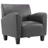 vidaXL Sill&oacute;n de cuero sint&eacute;tico gris