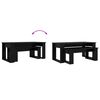 vidaXL Juego de Mesas de Centro 2 pcs Roble Negro Madera de ingenier&iacute;a
