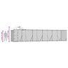 vidaXL Perrera de exterior con techo acero galvanizado plata 10x2x2,5m