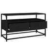 vidaXL Mueble para TV madera contrachapada negro 80x35x45 cm