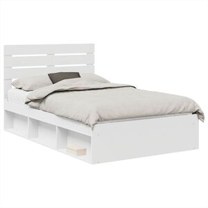 vidaXL Estructura de cama 135 x 190 cm Madera de pino macizo