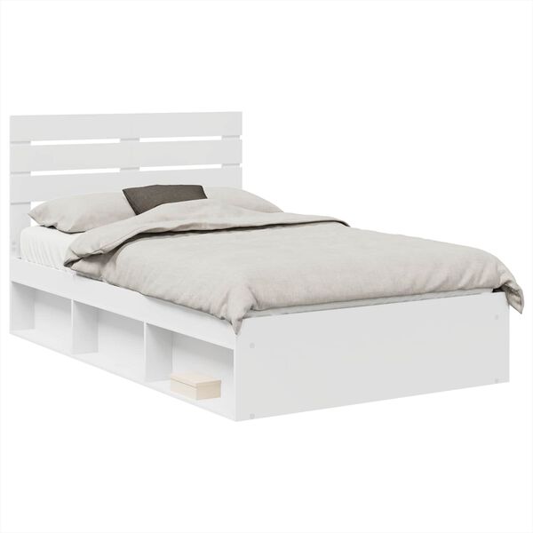 vidaXL Estructura de cama 135 x 190 cm Madera de pino macizo