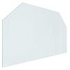 vidaXL Placa de vidrio para chimenea Transparente 100 x 60 cm Cristal