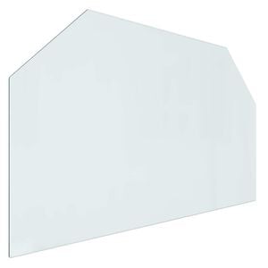 vidaXL Placa de vidrio para chimenea Transparente 100 x 60 cm Cristal
