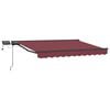 vidaXL Armaz&oacute;n de toldo manual con LEDs Borgo&ntilde;a y Antracita 3 x 2,5 m