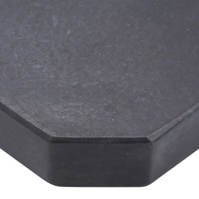 vidaXL Base con peso para sombrilla de granito negro cuadrada 25 kg