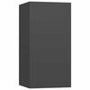 vidaXL Muebles para TV 2 uds madera contrachapada gris 30,5x30x60 cm