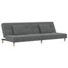 vidaXL Sof&aacute; cama de 2 plazas con dos almohadas tela gris oscuro