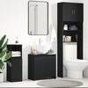 vidaXL Armario de ba&ntilde;o madera contrachapada negro 60x33x61 cm