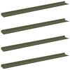 vidaXL Estante flotante 4 pcs Verde Oliva 100 x 9 x 2,5 cm Acero