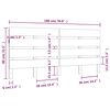 vidaXL Cabecero de cama madera maciza de pino 180x3x80 cm