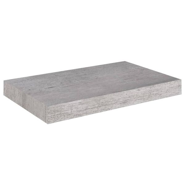 vidaXL Estantes flotantes de pared 2 uds MDF gris hormigón 40x23x3,8cm