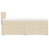 vidaXL Cama box spring con colch&oacute;n tela color crema 90x200 cm