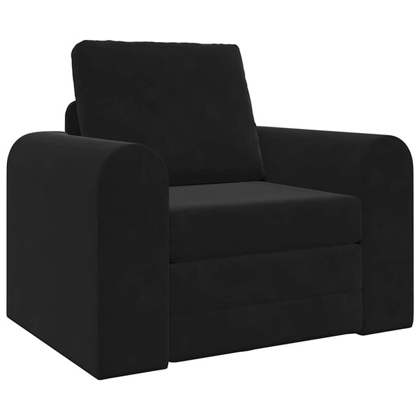 vidaXL Sof&aacute; cama Negro 98 x 71 x 83 cm Terciopelo