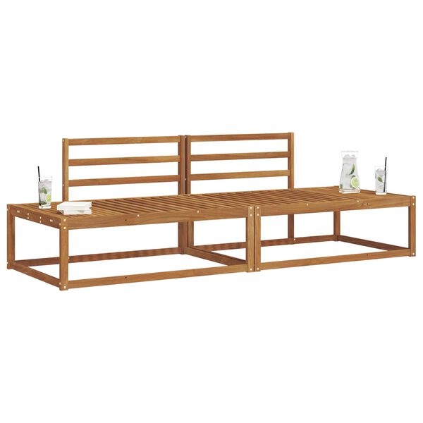 vidaXL Conjunto de sof&aacute;s de exterior 2 Pieza Natural