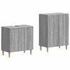 vidaXL Juego de gabinete de ba&ntilde;o de 2 piezas DELFT Sonoma gris