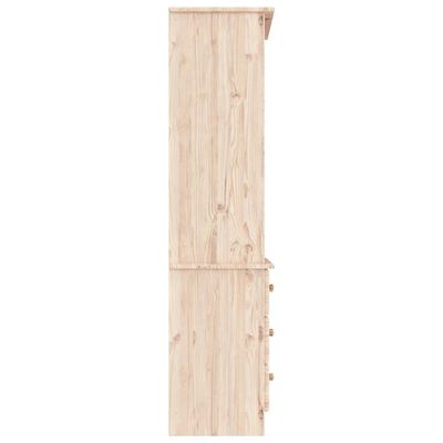 vidaXL Librería con cajones ALTA madera maciza de pino 60x35x142 cm