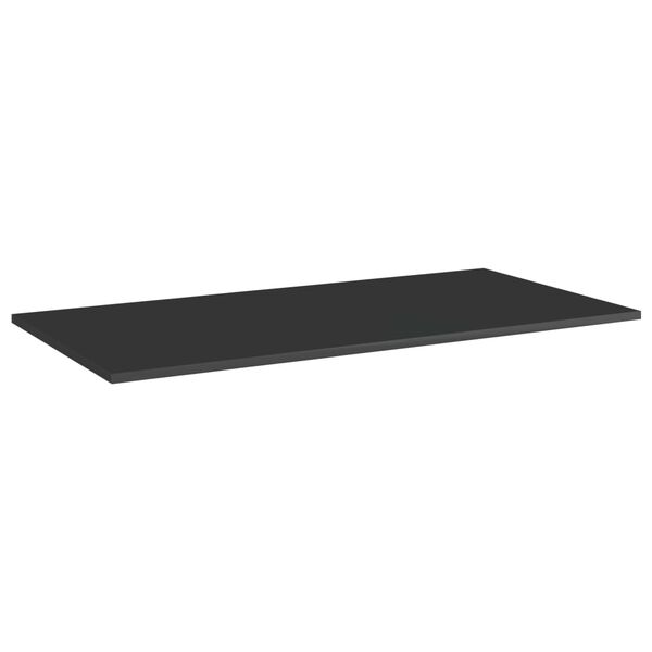 vidaXL Estante estanter&iacute;a 4uds contrachapada negro brillo 100x50x1,5cm
