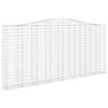 vidaXL Cestas de gaviones 7 uds forma de arco hierro 400x30x180/200 cm