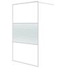 vidaXL Mampara de ducha vidrio ESG transparente blanco 115x195 cm