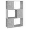 vidaXL Librer&iacute;a separador contrachapada gris hormig&oacute;n 60x24x94 cm