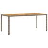 vidaXL Conjunto de Comedor de Jard&iacute;n 7 pcs Gris rat&aacute;n sint&eacute;tico