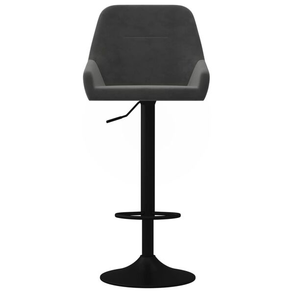 vidaXL Taburetes de cocina 2 unidades terciopelo gris oscuro